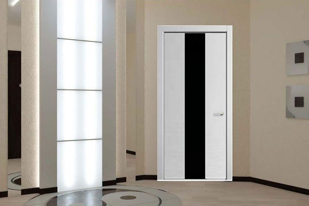 Черно-белая межкомнатная дверь