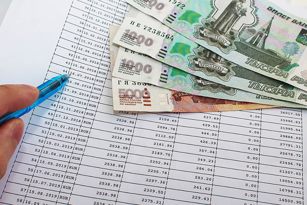 Расчет мораторных процентов по графику платежей